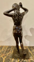  Art Deco Bronze Female Statue by Belgian Artist M. D'Haveloose