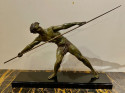 Demétre Chiparus Sculpture 'Athlete with Javelin' Tall Athletic Statue