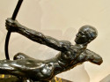 Art Deco Bronze Sculpture Male Nude Archer Hercules Victor Demanet 1925