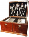 Complete  Silver Set in Wooden Chest by Calderoni Fratelli