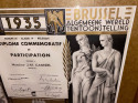 Commemorative Diploma for Belgian Artistic Art Deco Exposition 