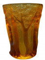 Inwald Art Deco Amber Glass Bohemia Czech 1930
