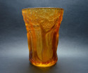 Inwald Art Deco Amber Glass Bohemia Czech 1930