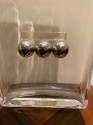 French Art Deco Glass and Chrome Streamlined vase by Riecke