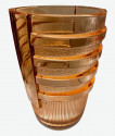 Val Saint Lambert Peach Modernist Art Deco Vase