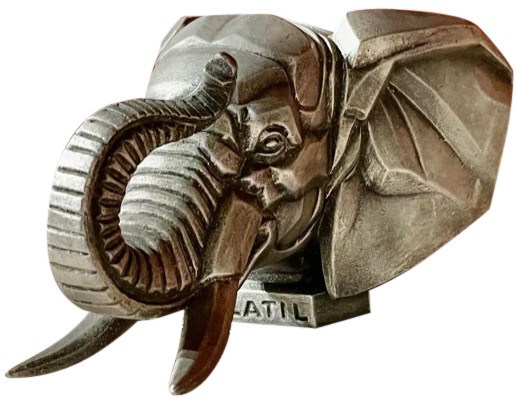 Cubist Elephant Truck Mascot by Frederick Bazin French 1920s