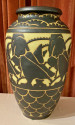 Boch Freres Charles Catteau Animal Stoneware Primitive Vase Art Deco
