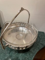 Art Nouveau Silver Basket Centerpiece