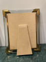 Art Deco Glass and Brass Picture Frame