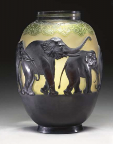 Etling Art Deco Elephant Vase French 1930s Rare