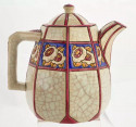 Longwy French Ceramic Cloisonné Art Deco Coffee Tea Suite