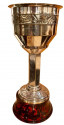 Metal Art Deco Trophy Loving Cup with Bakelite Base