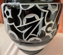 Art Deco Acid Etched Modernist Glass Vase by Scalimont Production