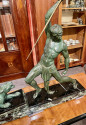 Chiparus 'The Hunter' Large Art Deco Sculpture with Panther 1930