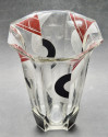 1930s Large Art Deco Karl Palda Czech Glass Vase