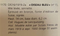 Art Deco Bronze Blue Bird Belll Sculpture by Edouard Marcel Sandoz, French