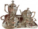 Art Nouveau Silver Tea and Coffee Set Jugendstil by WMF