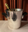 Silver Champagne Cooler with Ebony Black Handles