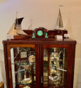 Lackner Neon Glo Art Deco Marbled Brown Catalin Glass Bakelite Clock