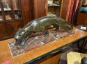 French Art Deco Bronze Panther Statue style of Secondo