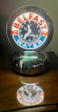 Belfast Glo Dial Sparkling Water Neon Table Clock