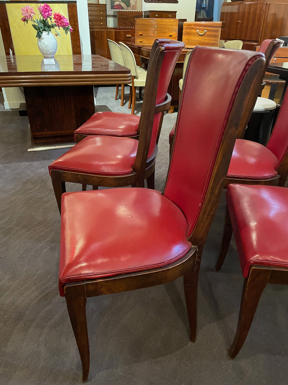 6 Art Deco French Dining Room or Side Chairs | Seating Items | Art Deco