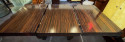 French Modernist Art Deco Macassar Wood Table and 6 Matching Chairs