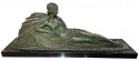 Art Deco Bronze Draped Reclining Woman by Chiparus Darcles