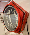 Art Deco Double Neon Hexagon Vintage Wall Clock