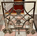 French Art Deco Iron Steel Andirons High Quality Pair