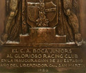 Bronze Large Soccer Plaque Buenos Aires Boca Juniors 1950