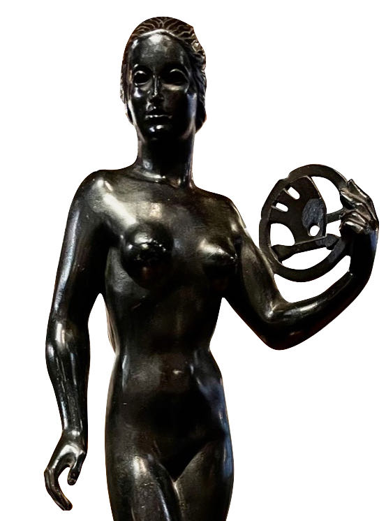 Original Bronze Art Deco Czech Sculpture for Skoda Automobiles
