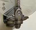 Art Deco Glass Sconces Bronze Metal Supports