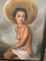 Original Art Deco Oil on Canvas South American Señorita 
