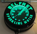 Belfast Sparkling Water Art Deco Style Neon Clock
