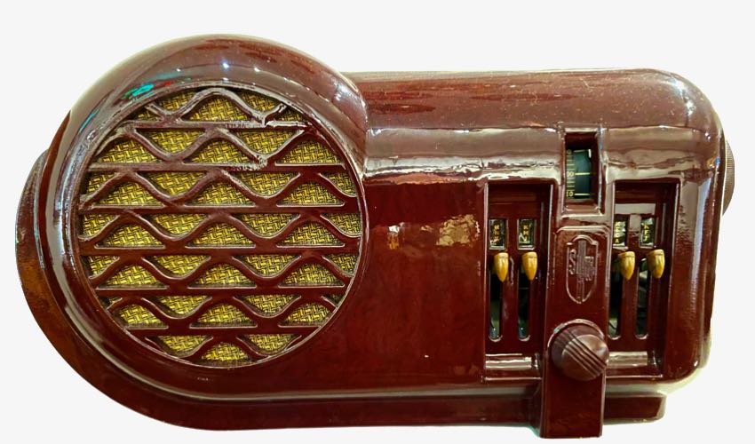 Vintage 1939 Stewart Warner 03-5B1 Art Deco Bakelite Tube Radio Bluetooth