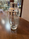 Faceted Glass Cocktail Shaker Silver Top