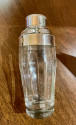 Faceted Glass Cocktail Shaker Silver Top