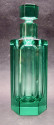 Moser Glass Art Deco Czech Rare Green Decanter Set
