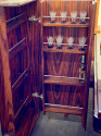 Art Deco Style Dry Bar Macassar Wood Storage