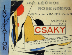 Joseph_Csaky,_Exhibition_poster,_Galerie_Léonce_Rosenberg,_1920