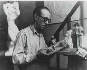 Csaky in his Studio