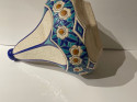 Longwy Art Deco French Cloisonné Ceramic Geometric Gourd ShapeLarge Vase