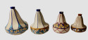 Longwy Art Deco French Cloisonné Ceramic Geometric Gourd ShapeLarge Vase