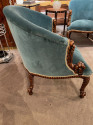 French Carved Wood Art Deco Armchairs Unusual