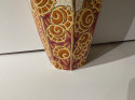 Longwy Art Deco French Cloisonné Ceramic Vase Gold Trim