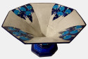 Longwy Jazz Art Deco French Cloisonné Ceramic Large Display Dish