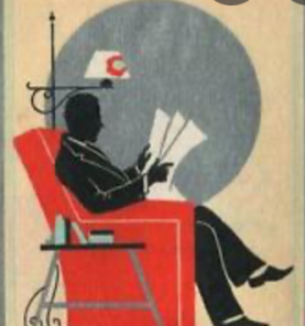 deco man in chair