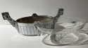 French Silver Art Deco Centerpiece and Mirrored Tray