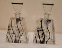 Art Deco Decanter Set Two Matching Decanters Six Glasses in Style of Karl Palda